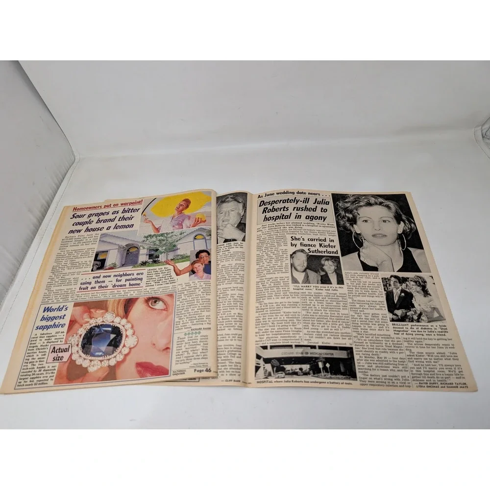 National Enquirer 1991 Michael Landon‎ Julia Roberts Cher Ivana Trump VTG 90s